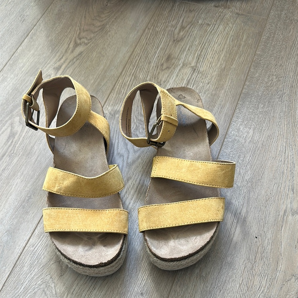 Yellow Suede Women's Sandals